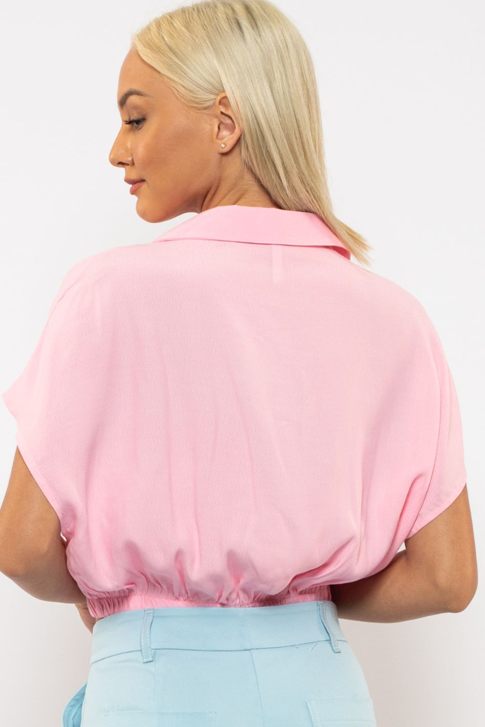 SOFT SHIRT STYLE TOP PINK