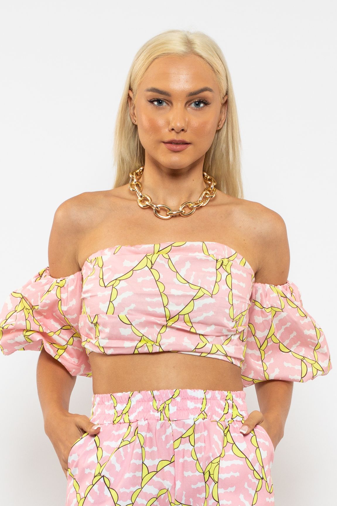 PRINTED TOP COTTON PINK