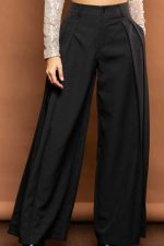 PLEATED TROUSERS BLACK