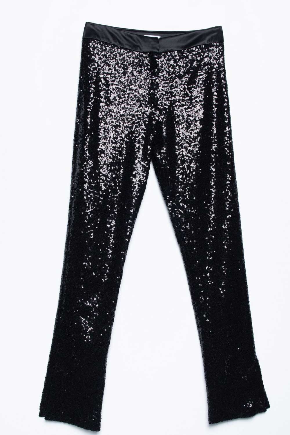 SEQUINNED TROUSERS BLACK