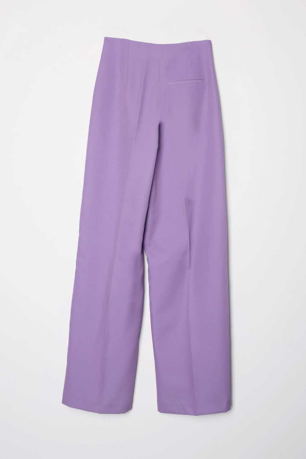 WIDE-LEG PANTS WITH DARTS LILAC