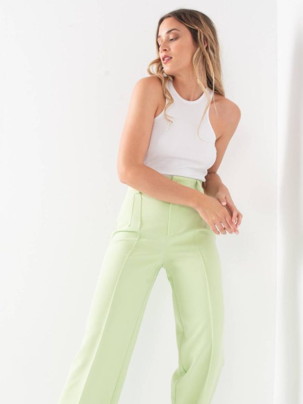 PANTS WITH FRONT SEAM MINT